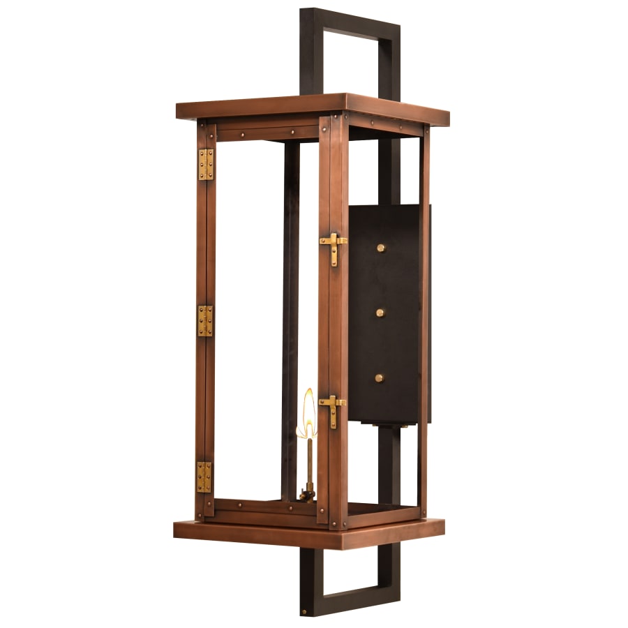 The CopperSmith Navarrete 40" Tall Copper Natural Gas Outdoor Wall Sconce