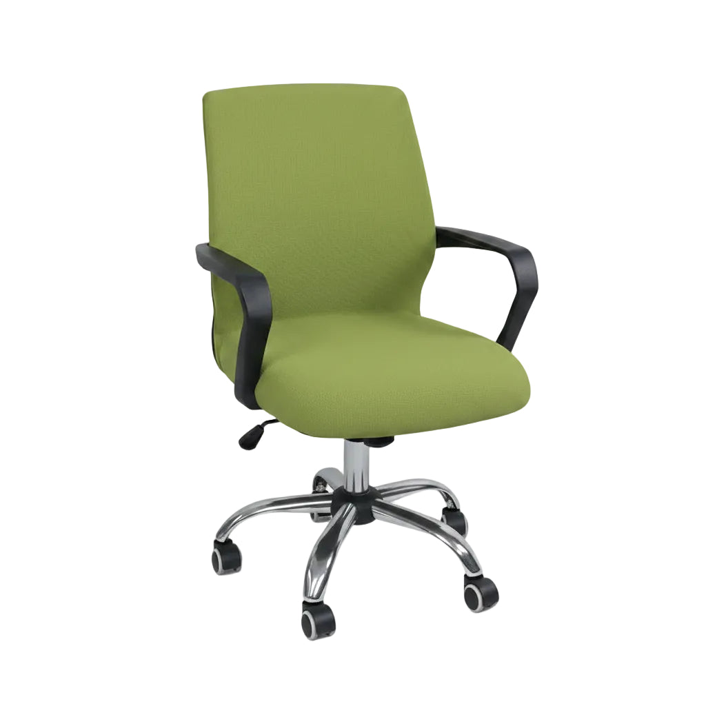 close up of thick fabric material on office chair cover
