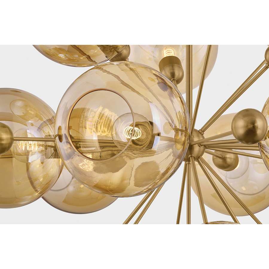 Troy Lighting Ellory 13 Light 46" Wide Sputnik Chandelier with Bronze, Clear Glass Shades