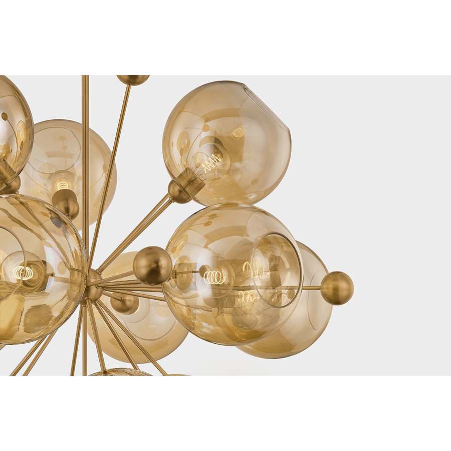 Troy Lighting Ellory 13 Light 46" Wide Sputnik Chandelier with Bronze, Clear Glass Shades