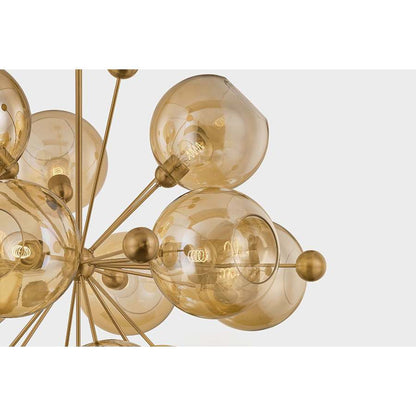 Troy Lighting Ellory 13 Light 46" Wide Sputnik Chandelier with Bronze, Clear Glass Shades