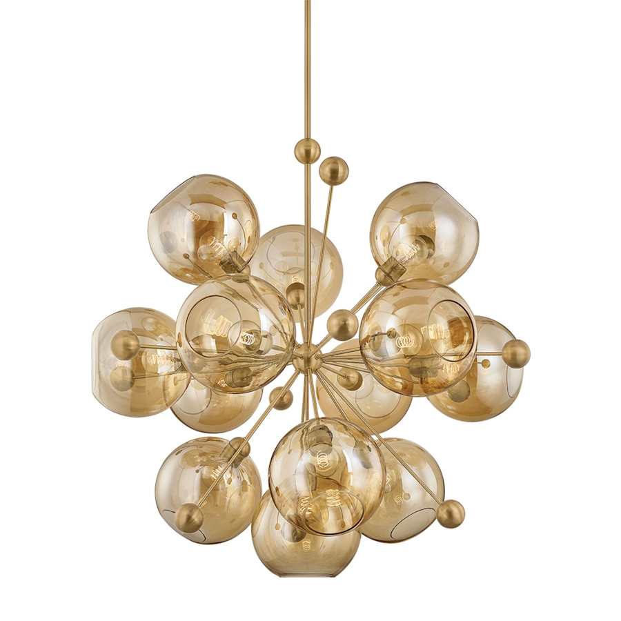 Troy Lighting Ellory 13 Light 46" Wide Sputnik Chandelier with Bronze, Clear Glass Shades