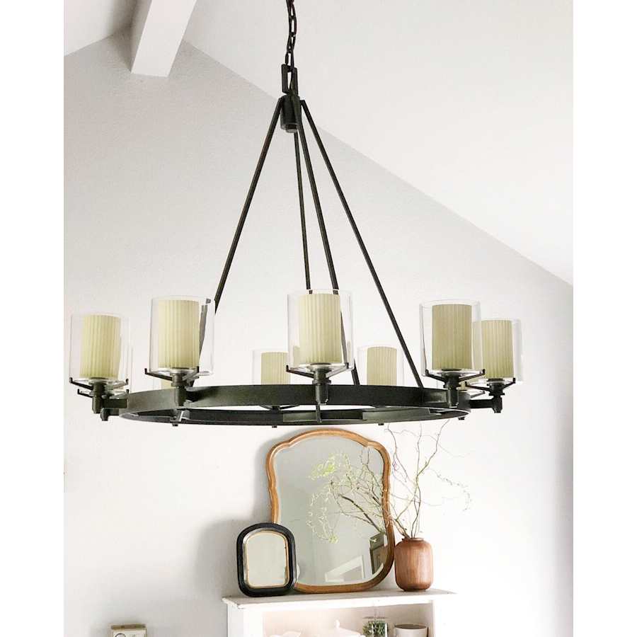 Troy Lighting Arcadia 10 Light 40" Wide Chandelier with Glass Shades
