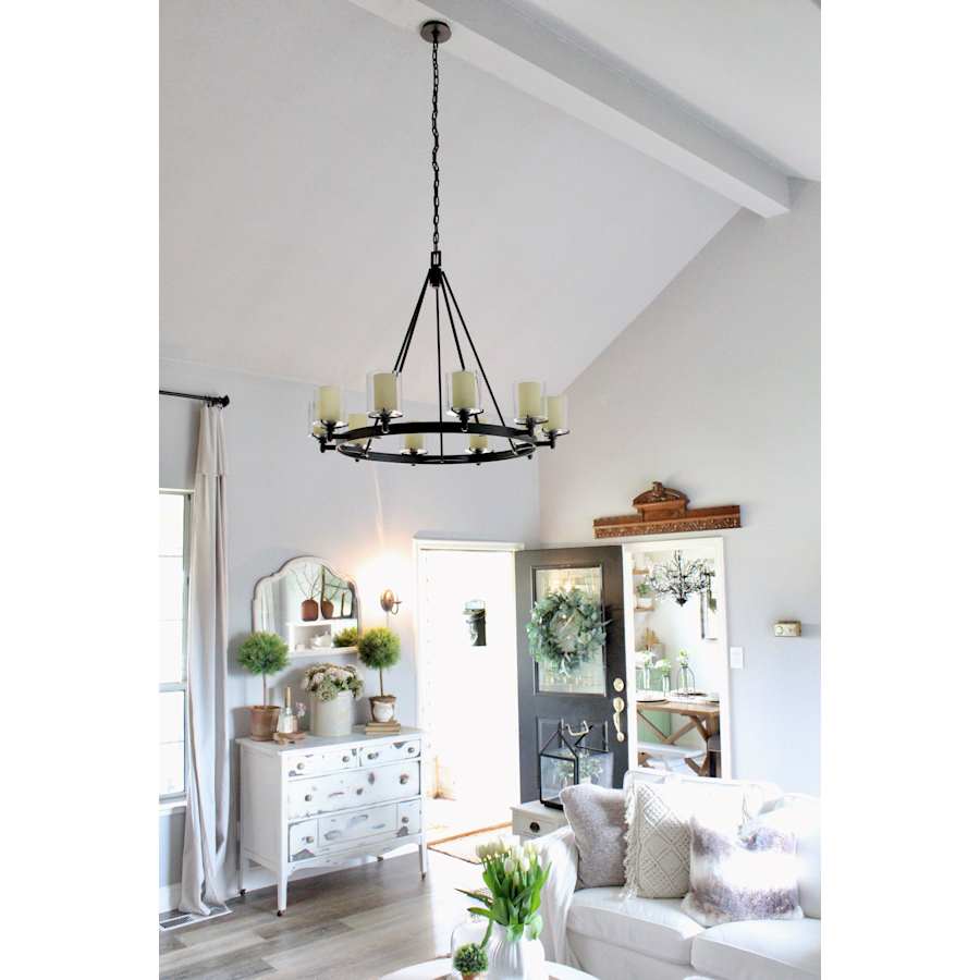 Troy Lighting Arcadia 10 Light 40" Wide Chandelier with Glass Shades