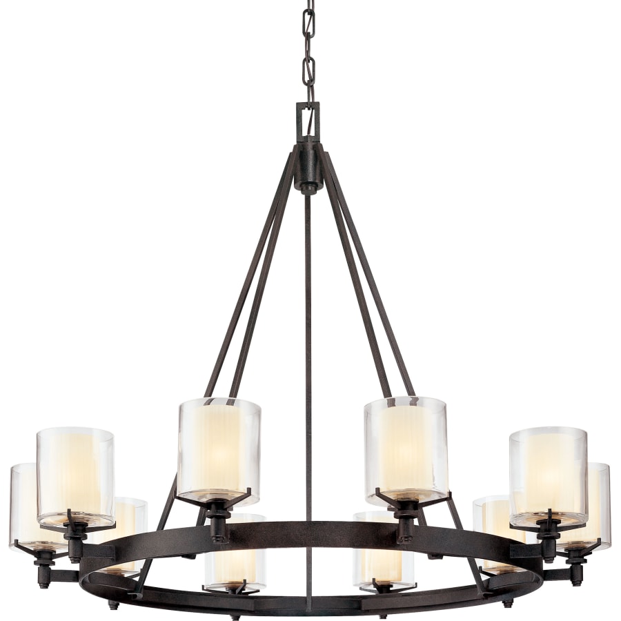 Troy Lighting Arcadia 10 Light 40" Wide Chandelier with Glass Shades