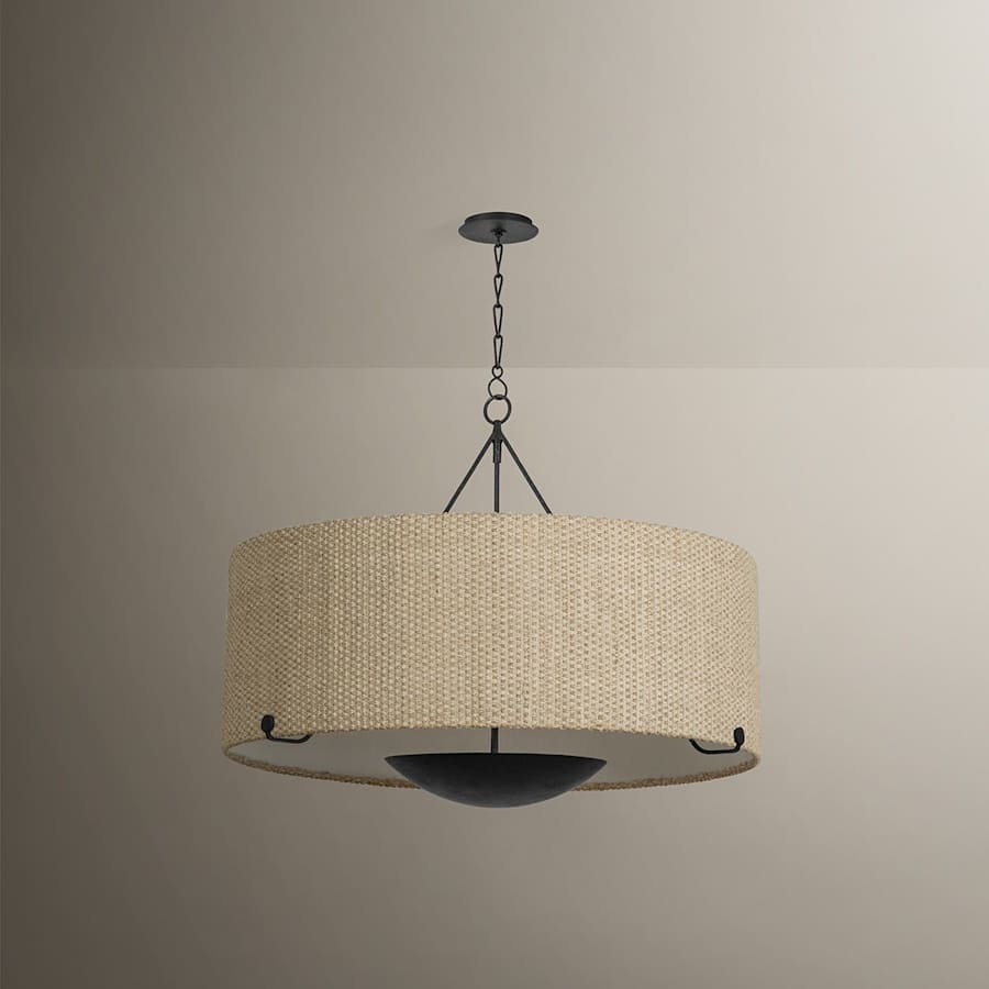 Troy Lighting Elias 6 Light 38" Wide Drum Chandelier