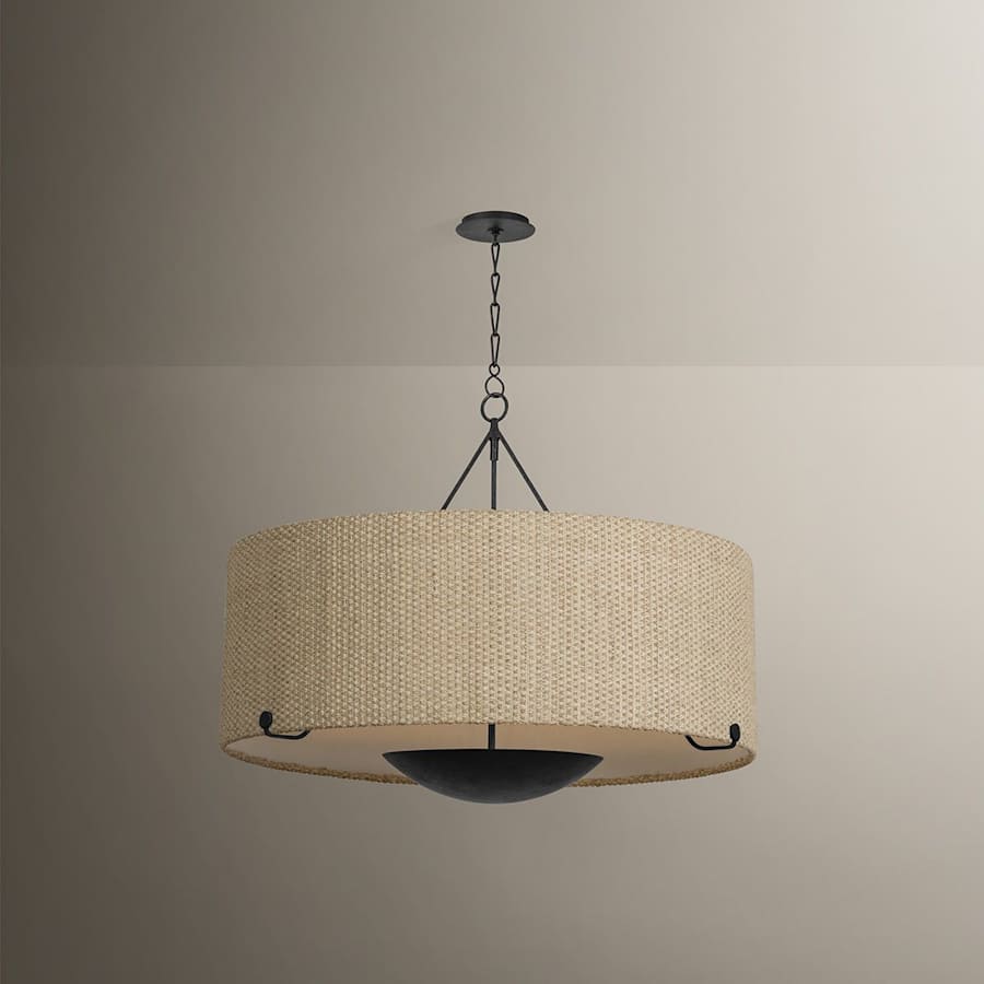 Troy Lighting Elias 6 Light 38" Wide Drum Chandelier