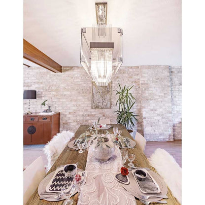 Troy Lighting Apollo 12 Light 49-3/4" Wide Linear Chandelier with Glass Shade
