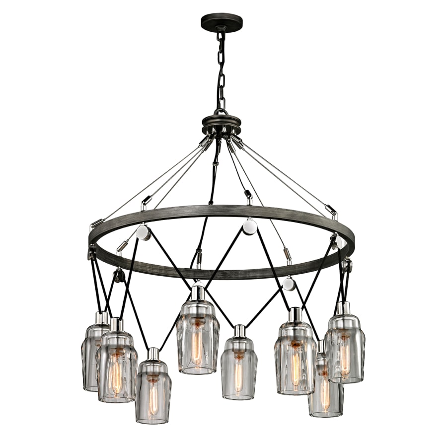 Troy Lighting Citizen 8 Light 33-3/4" Wide Chandelier with Glass Shades