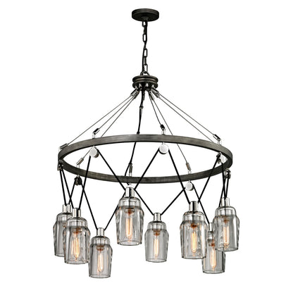 Troy Lighting Citizen 8 Light 33-3/4" Wide Chandelier with Glass Shades