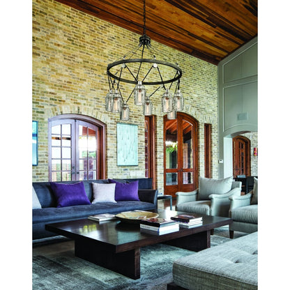 Troy Lighting Citizen 8 Light 33-3/4" Wide Chandelier with Glass Shades