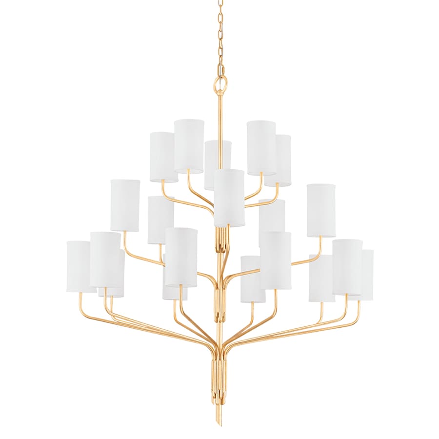 Troy Lighting Juniper 20 Light 52" Wide Chandelier with Linen Shades
