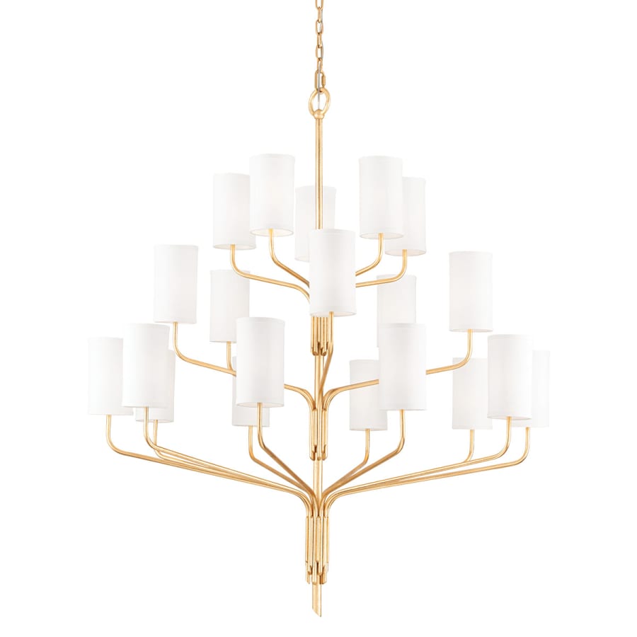 Troy Lighting Juniper 20 Light 52" Wide Chandelier with Linen Shades