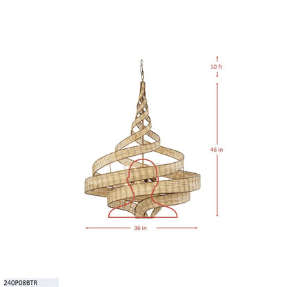 Varaluz Flow 8 Light 36" Wide Abstract Chandelier