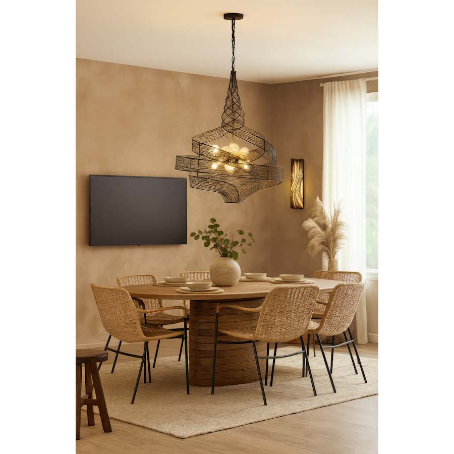 Varaluz Flow 8 Light 36" Wide Abstract Chandelier