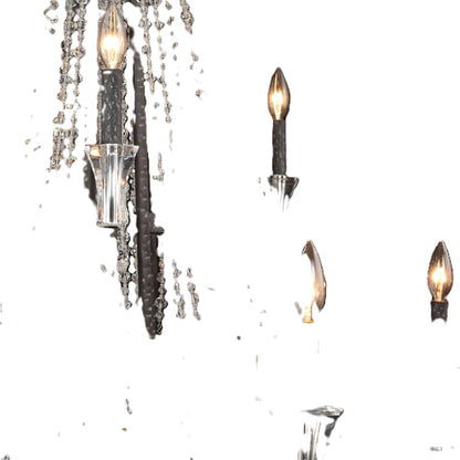 Varaluz Barcelona 9 Light 34" Wide Crystal Candle Style Chandelier