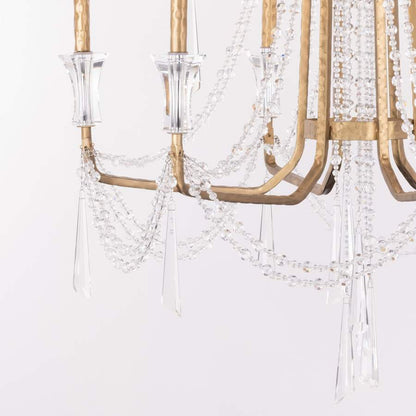 Varaluz Barcelona 9 Light 34" Wide Crystal Candle Style Chandelier