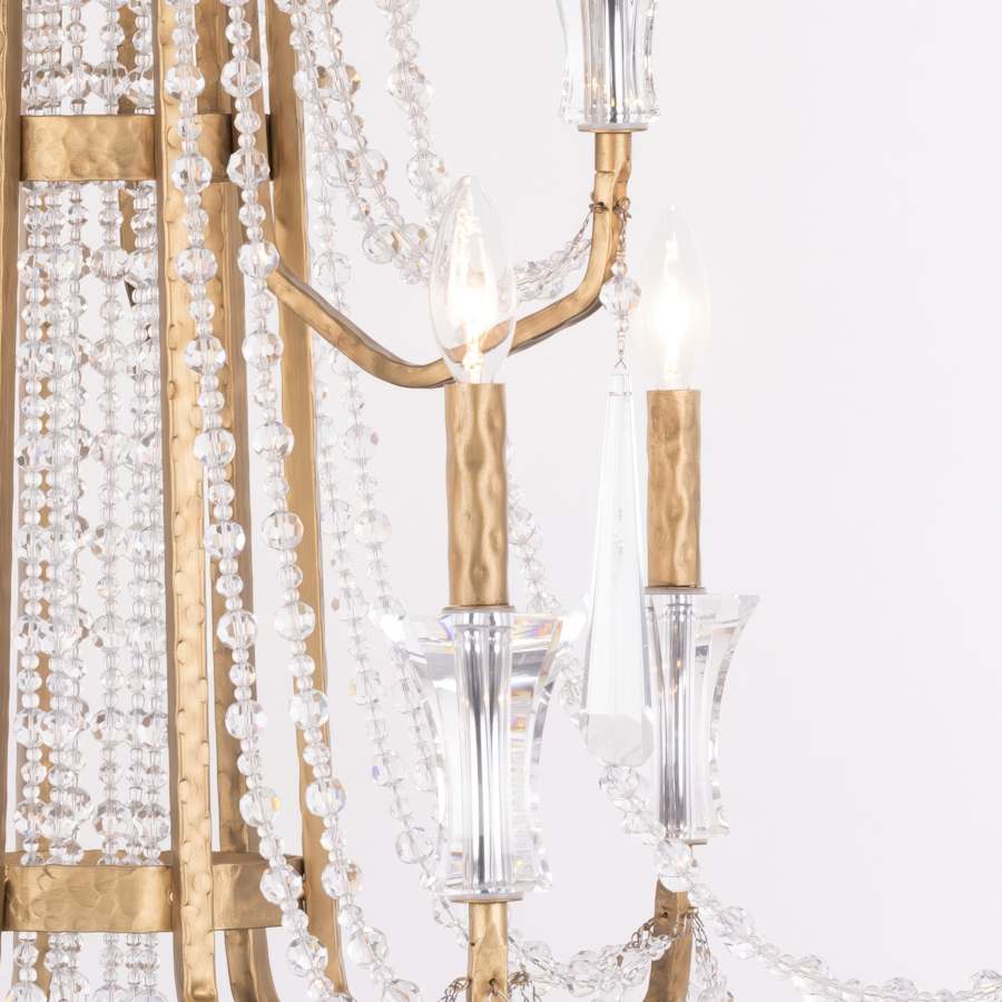 Varaluz Barcelona 9 Light 34" Wide Crystal Candle Style Chandelier