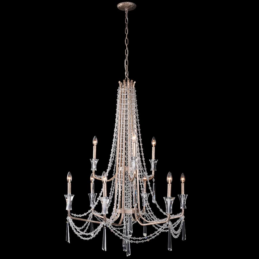 Varaluz Barcelona 9 Light 34" Wide Crystal Candle Style Chandelier