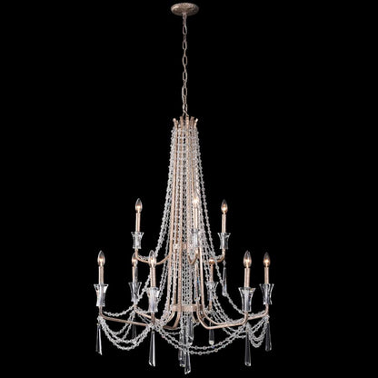 Varaluz Barcelona 9 Light 34" Wide Crystal Candle Style Chandelier