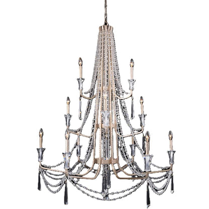 Varaluz Barcelona 12 Light 44" Wide Crystal Candle Style Chandelier