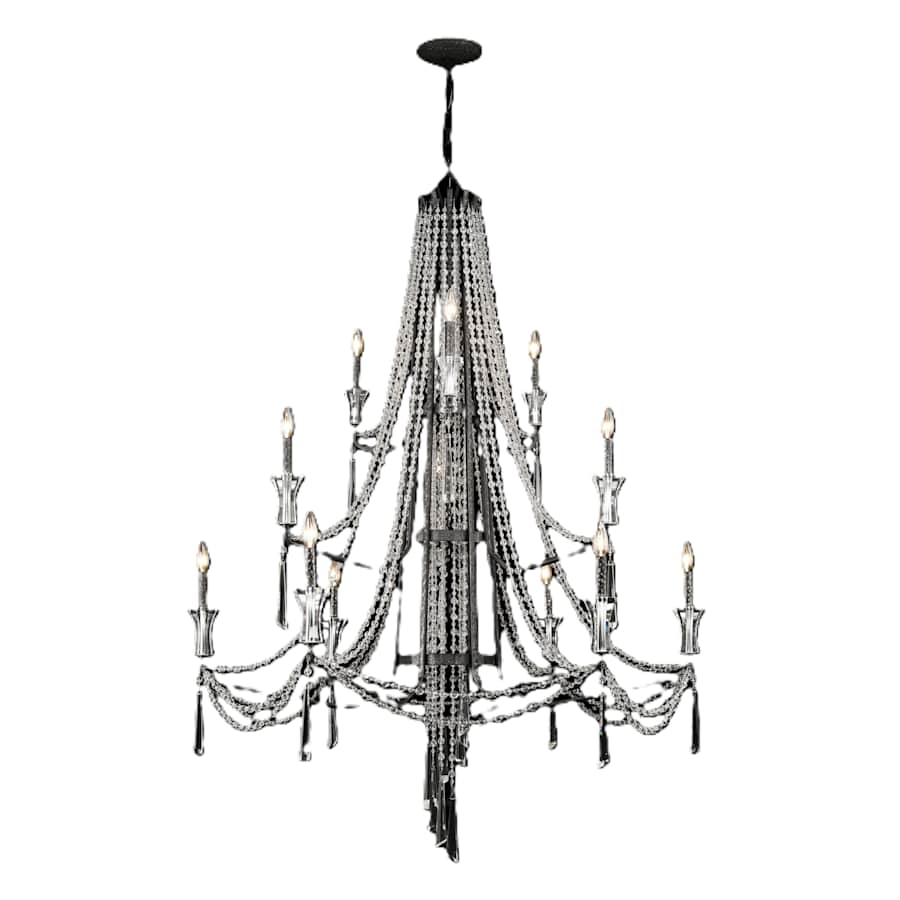 Varaluz Barcelona 12 Light 44" Wide Crystal Candle Style Chandelier