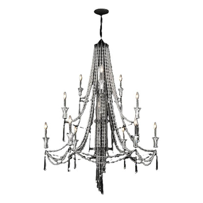 Varaluz Barcelona 12 Light 44" Wide Crystal Candle Style Chandelier