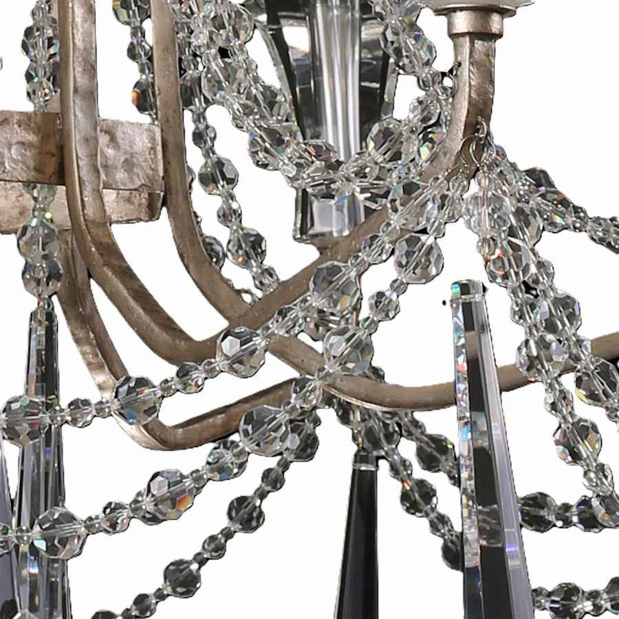 Varaluz Barcelona 12 Light 44" Wide Crystal Candle Style Chandelier