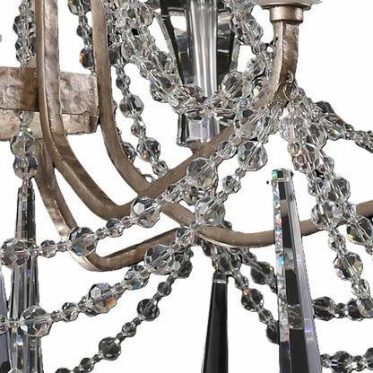 Varaluz Barcelona 12 Light 44" Wide Crystal Candle Style Chandelier