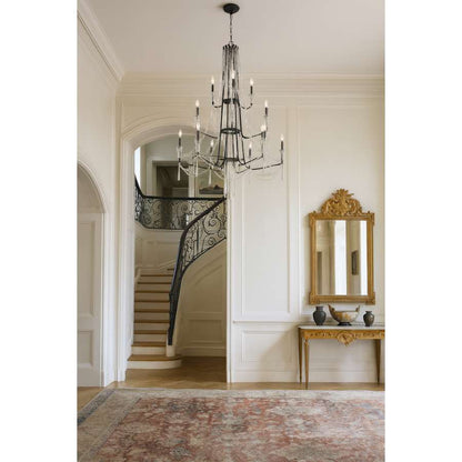 Varaluz Barcelona 12 Light 44" Wide Crystal Candle Style Chandelier