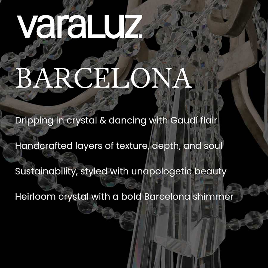 Varaluz Barcelona 12 Light 44" Wide Crystal Candle Style Chandelier