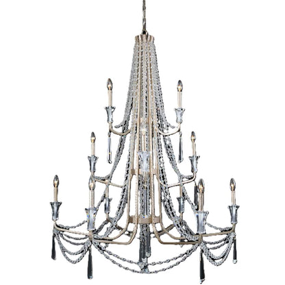 Varaluz Barcelona 12 Light 44" Wide Crystal Candle Style Chandelier