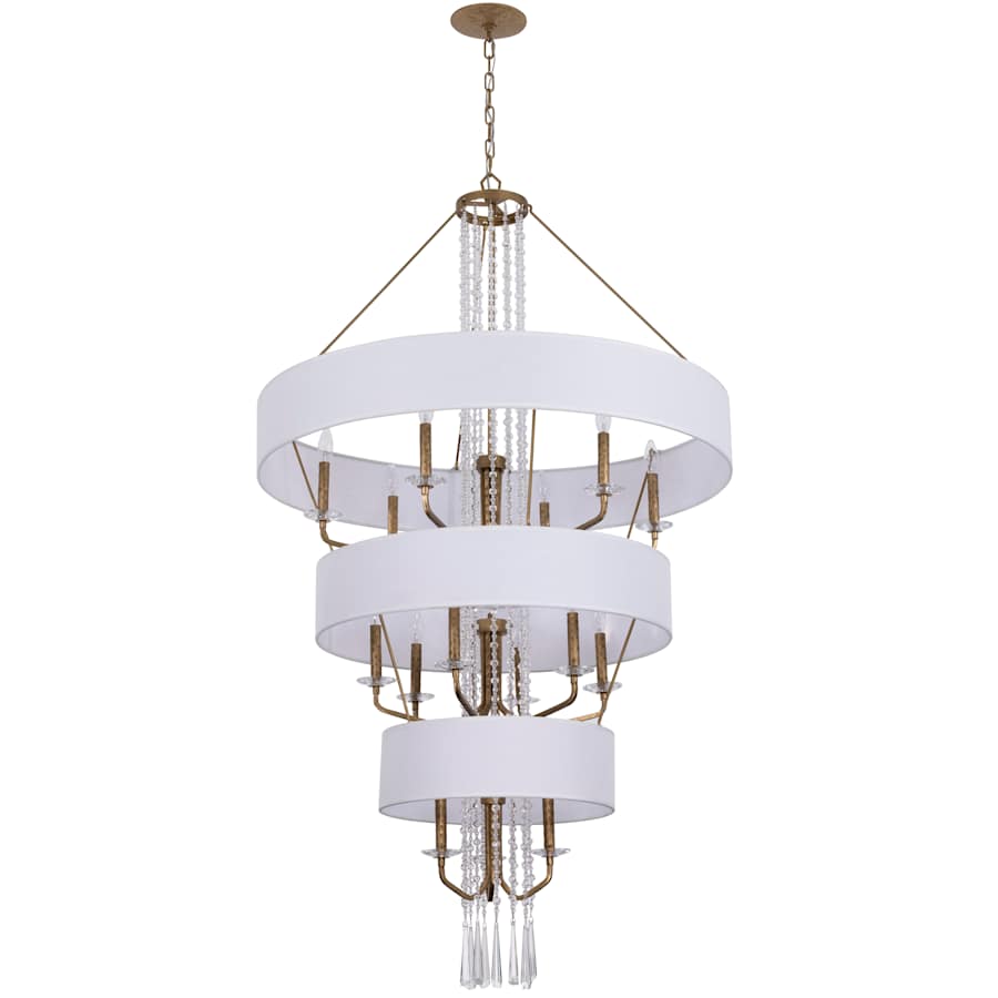 Varaluz Barcelona 15 Light 38" Wide Crystal Waterfall Chandelier