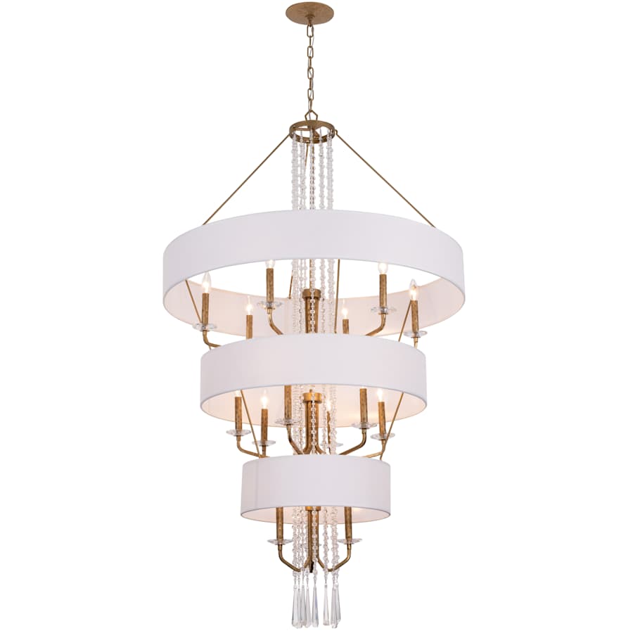 Varaluz Barcelona 15 Light 38" Wide Crystal Waterfall Chandelier