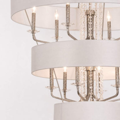 Varaluz Barcelona 15 Light 38" Wide Crystal Waterfall Chandelier