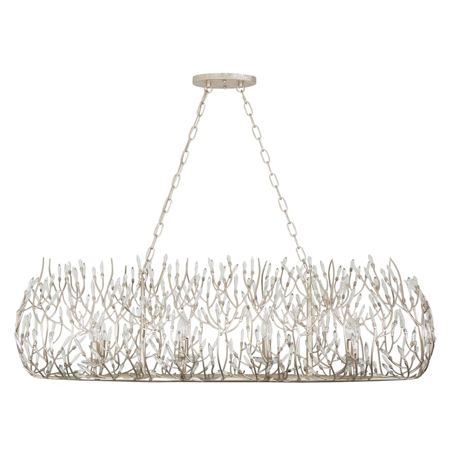 Varaluz Bask 8 Light 48" Wide Crystal Linear Pendant