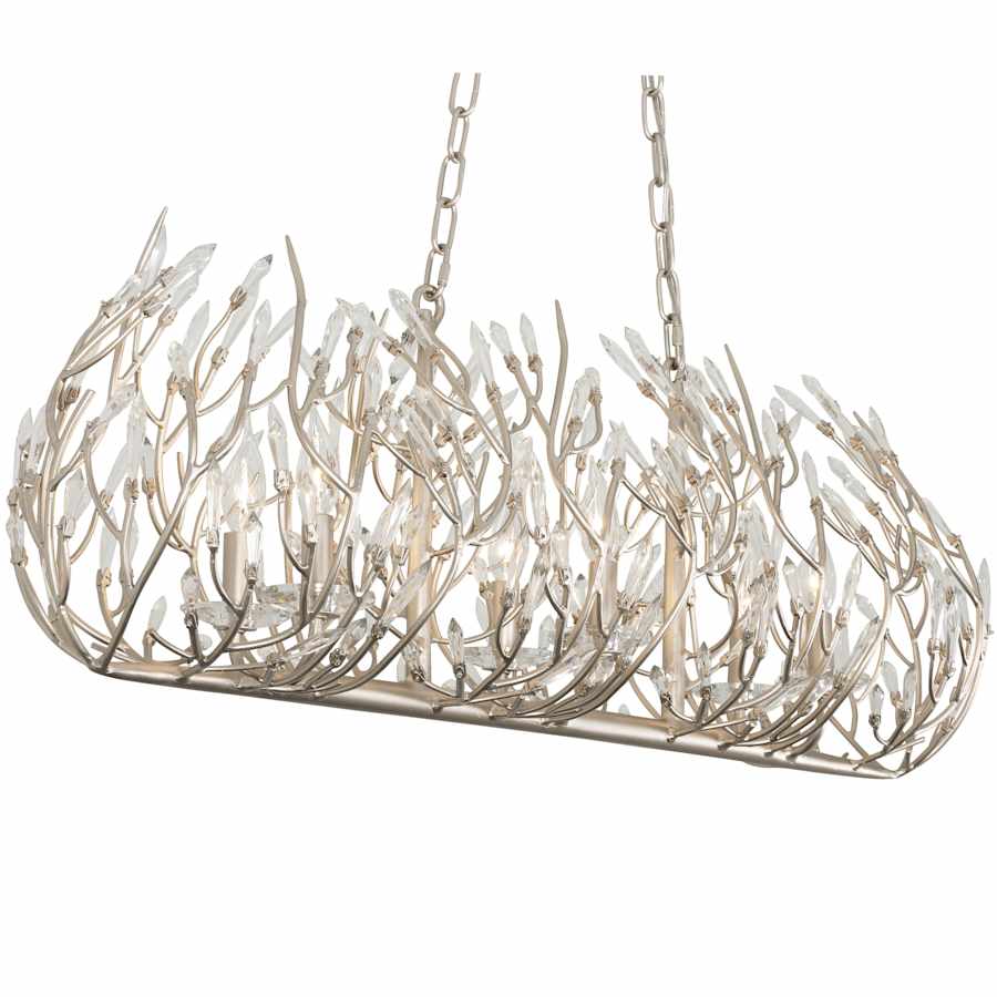 Varaluz Bask 8 Light 48" Wide Crystal Linear Pendant