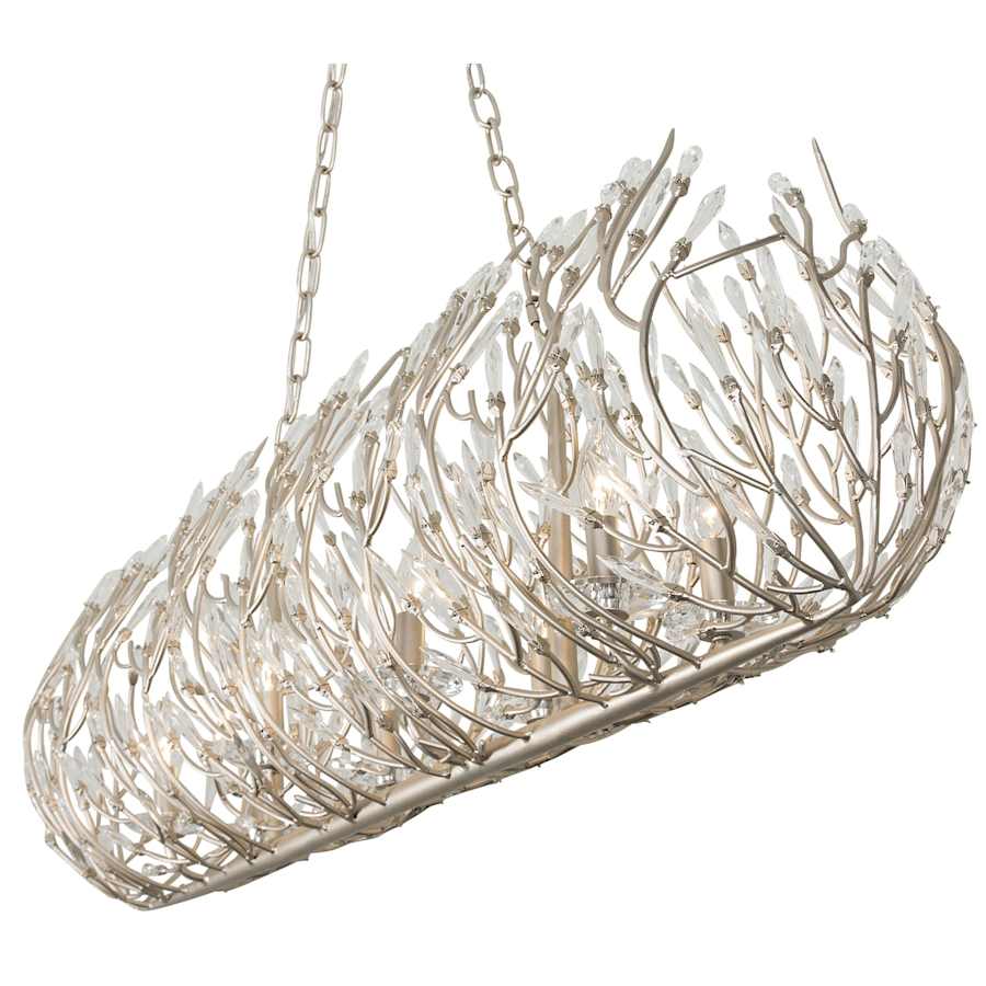 Varaluz Bask 8 Light 48" Wide Crystal Linear Pendant