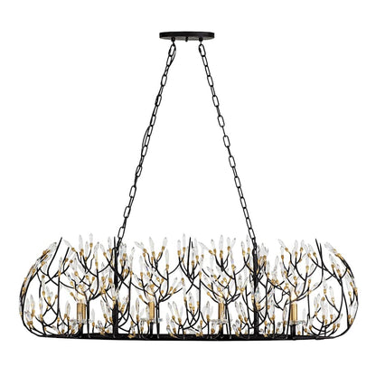 Varaluz Bask 8 Light 48" Wide Crystal Linear Pendant