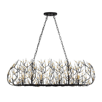 Varaluz Bask 8 Light 48" Wide Crystal Linear Pendant