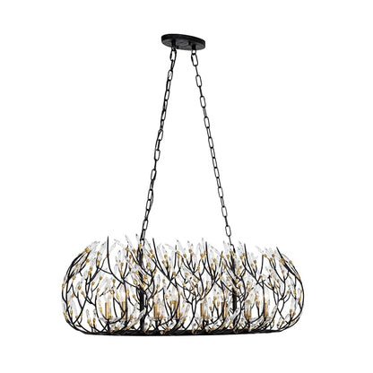 Varaluz Bask 8 Light 48" Wide Crystal Linear Pendant