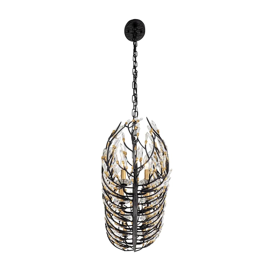 Varaluz Bask 8 Light 48" Wide Crystal Linear Pendant