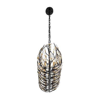 Varaluz Bask 8 Light 48" Wide Crystal Linear Pendant