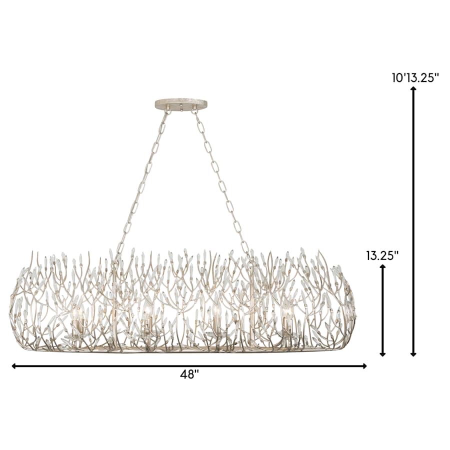 Varaluz Bask 8 Light 48" Wide Crystal Linear Pendant