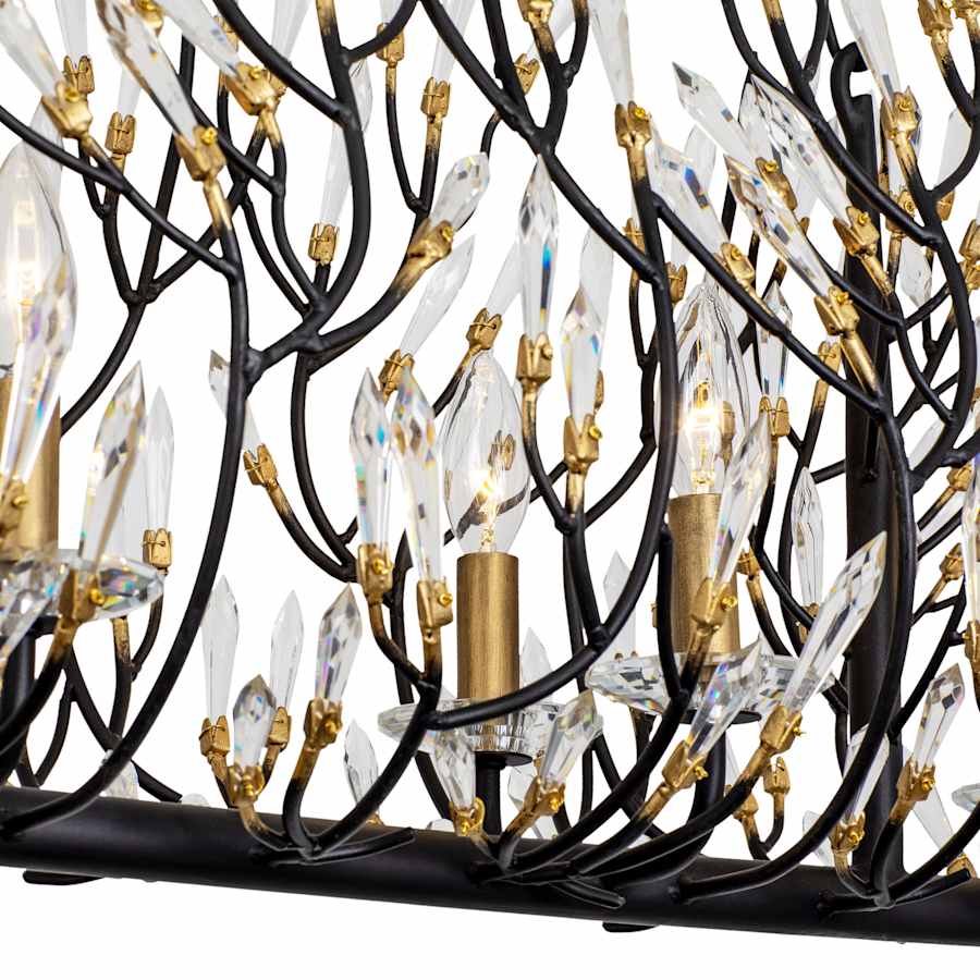 Varaluz Bask 8 Light 48" Wide Crystal Linear Pendant
