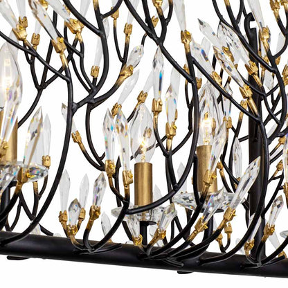 Varaluz Bask 8 Light 48" Wide Crystal Linear Pendant