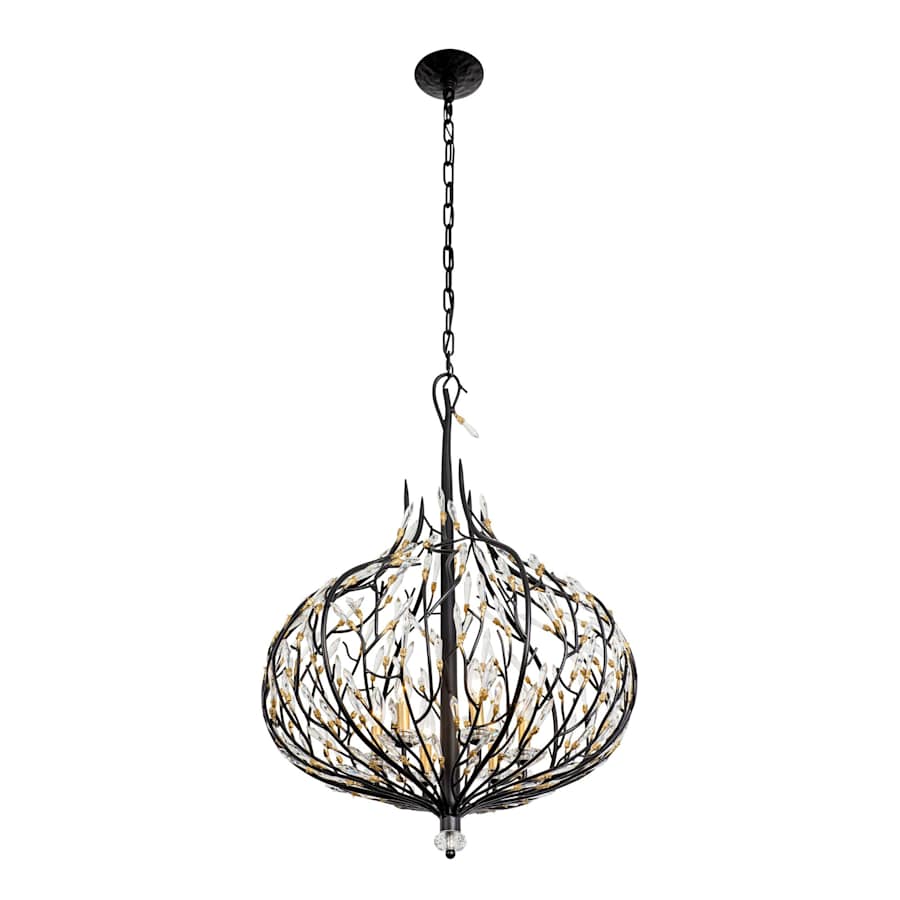 Varaluz Bask 6 Light 27" Wide LED Crystal Pendant