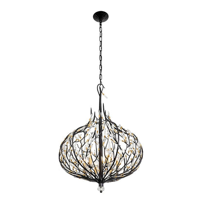 Varaluz Bask 6 Light 27" Wide LED Crystal Pendant