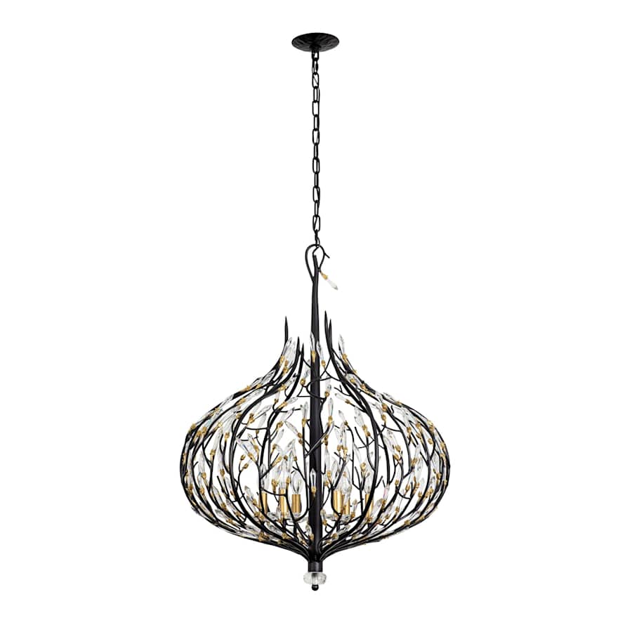 Varaluz Bask 6 Light 27" Wide LED Crystal Pendant