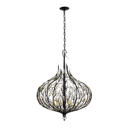 Varaluz Bask 6 Light 27" Wide LED Crystal Pendant